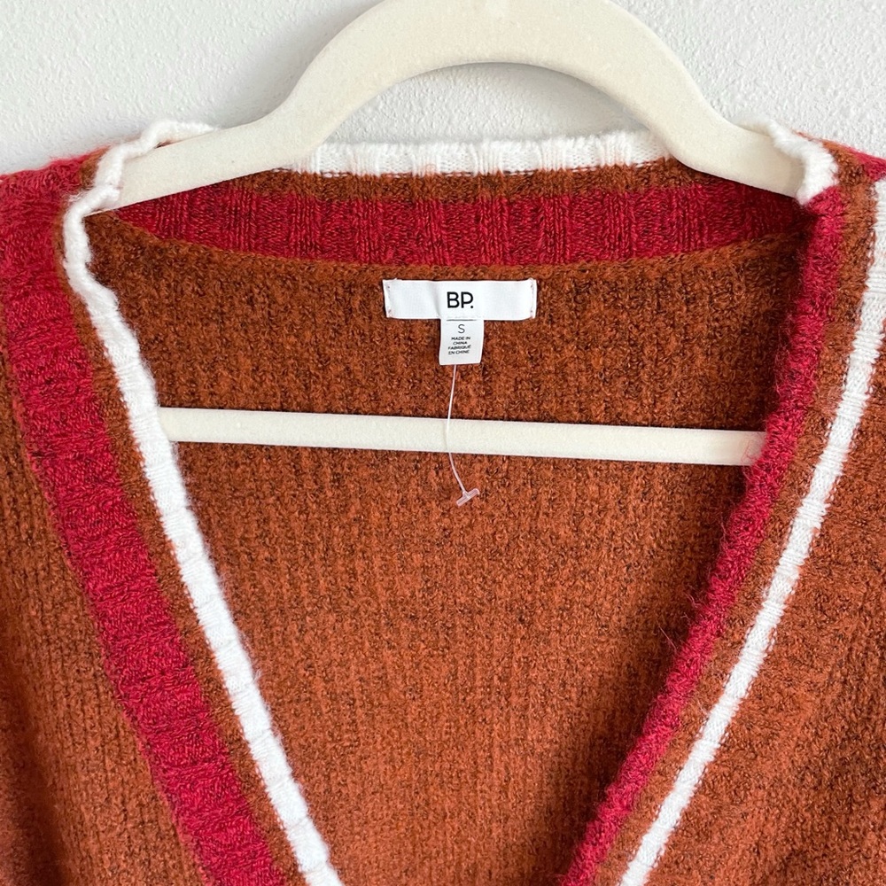 NWOT BP Varsity Cardigan Sweater Small - Picture 3 of 8